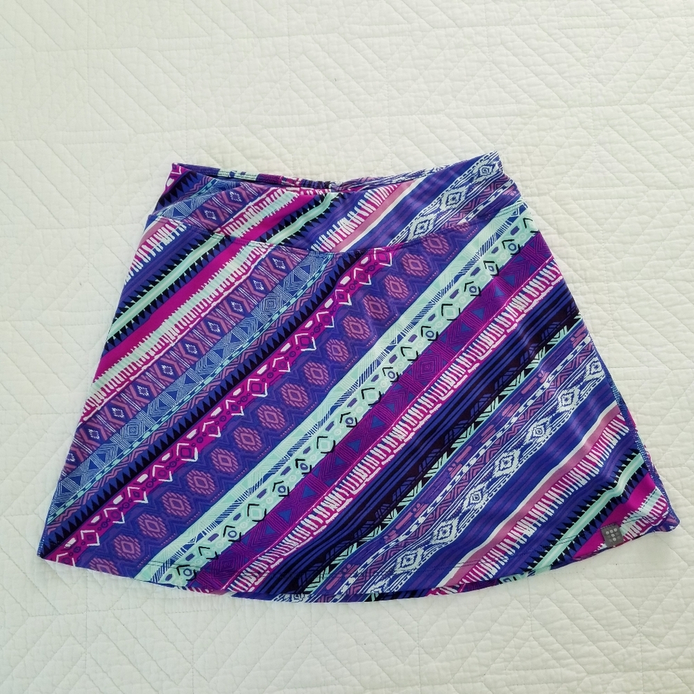 Title Nine Blue Purple Aztec Southwest Dream Skort Golf Tennis Womens Small